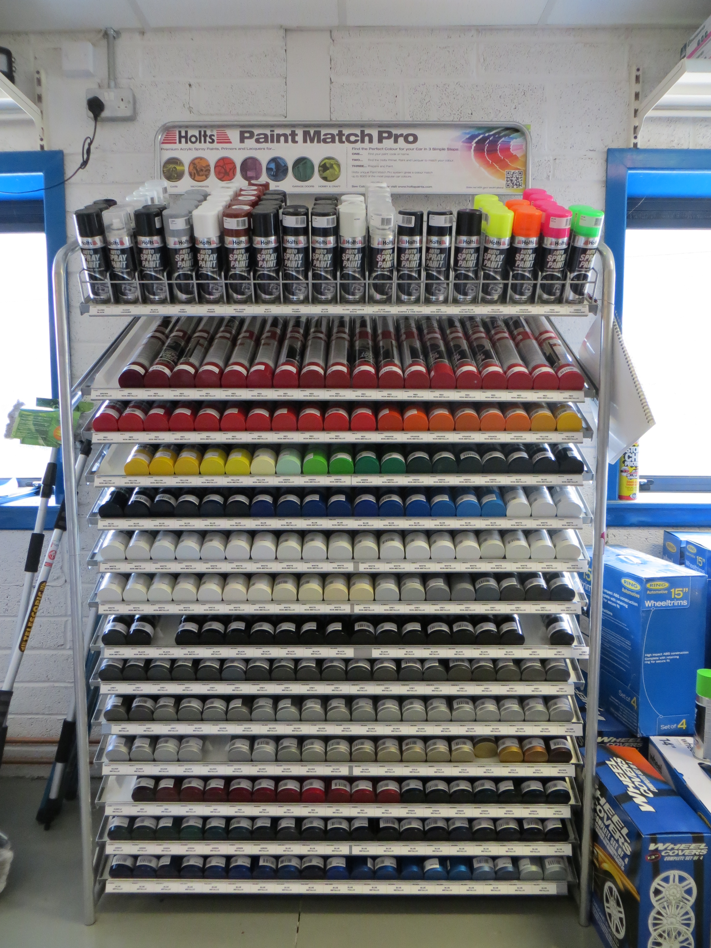 Holts Spray Paint Colour Chart